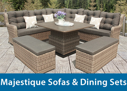 majestique rattan sofas and dining sets