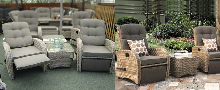 Plastic Rattan Garden Furniture Resin Wicker Patio Chairs - Outdoor Resin Wicker Patio Recliner Chair