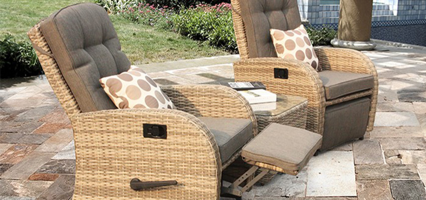 Majestique Rattan Garden Furniture, Reclining Outdoor Furniture Sets