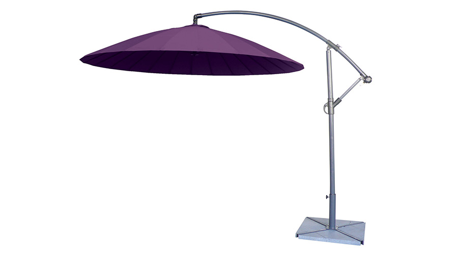 purple cantilever parasol