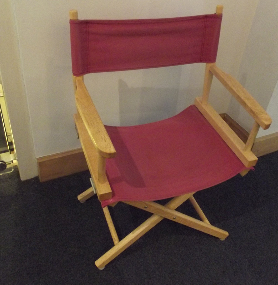 red directors chair