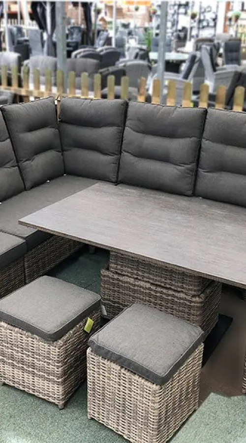Customer Reviews for Large Reclining Rattan Corner Sofa Set - Cappuccino