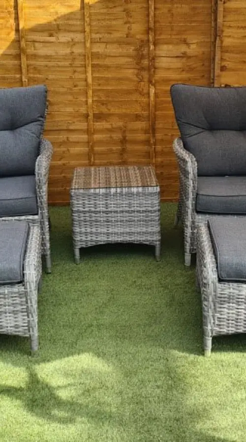 Customer Reviews for Sapcote Reclining Set in Grey Rattan