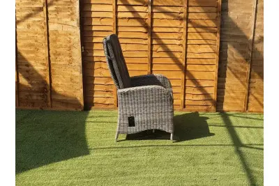 Burbage 2 Seater Reclining Rattan Bistro Set in Cappuccino
