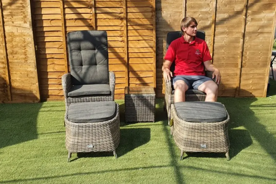 #AskGCS for Burbage 2 Seater Reclining Rattan Bistro Set in Cappuccino