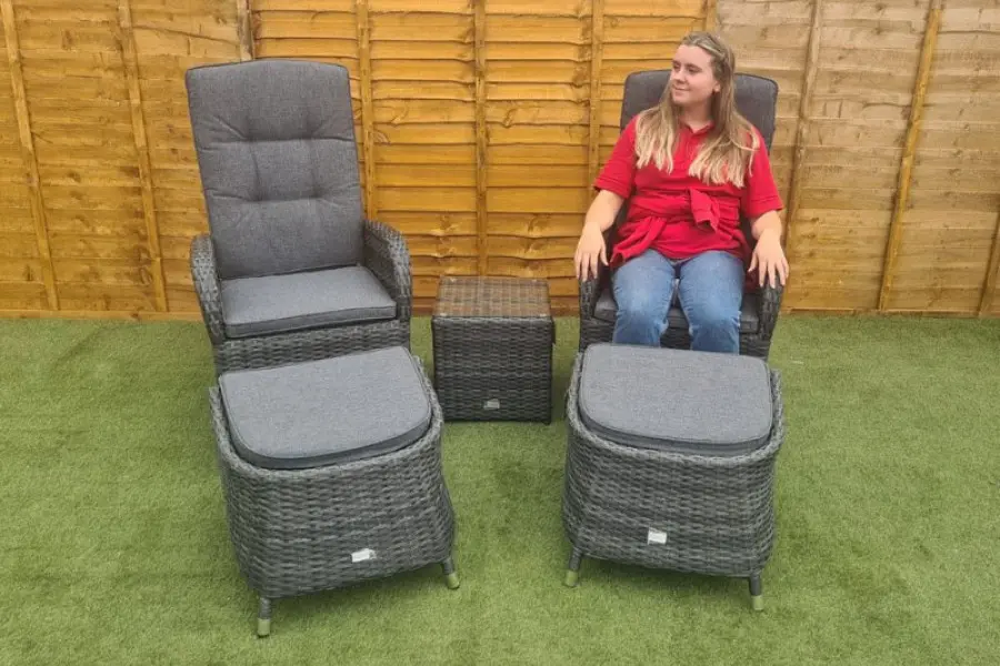 #AskGCS for Burbage 2 Seater Reclining Rattan Bistro Set in Stone Grey