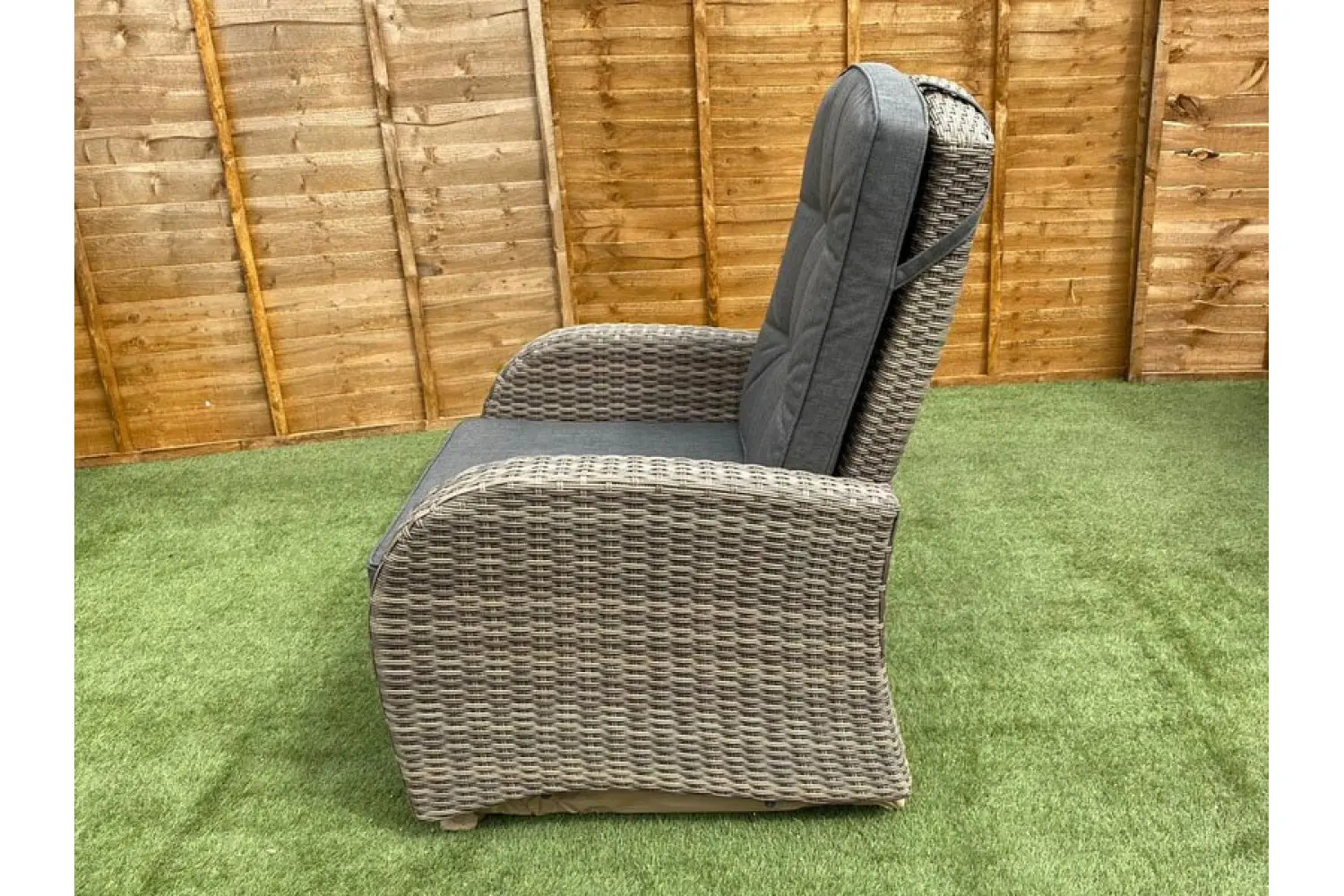 Burbage Reclining Rattan Sofa Set + Adjustable Table in Cappuccino - photo 7