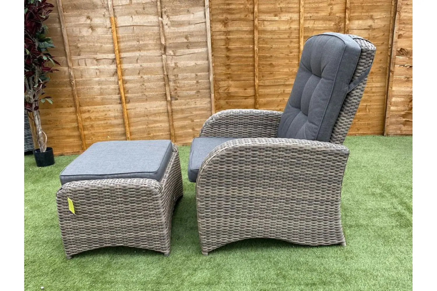 Burbage Reclining Rattan Sofa Set + Adjustable Table in Cappuccino - photo 6