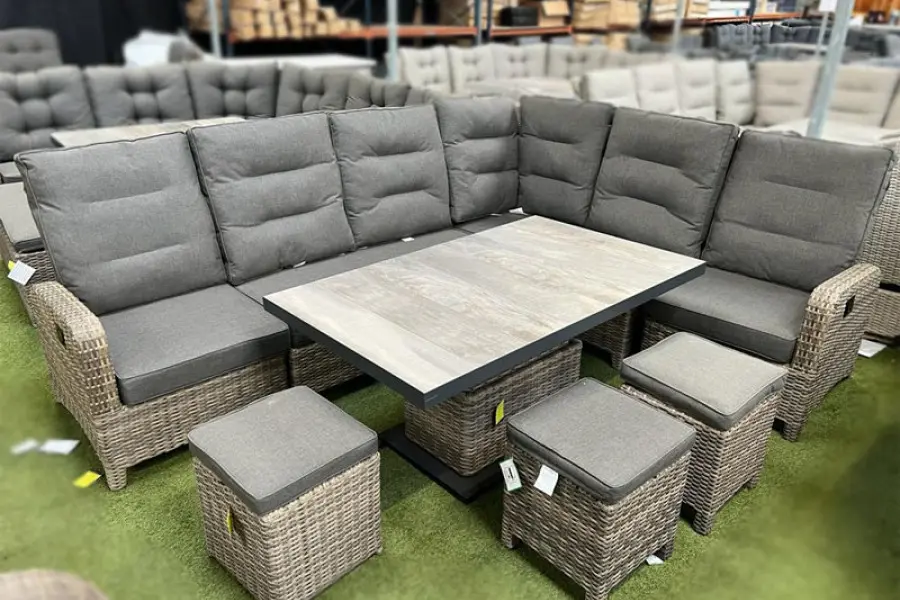 Customer Reviews for Burbage Reclining Rattan Corner Lounge Set in Cappuccino