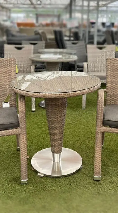 Customer Reviews for Sharnford Stacking Rattan Bistro Set in Brown