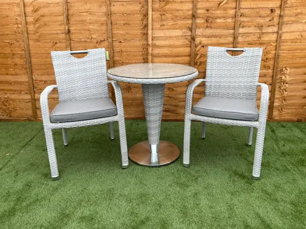 Stack both chairs, clear the floor fast