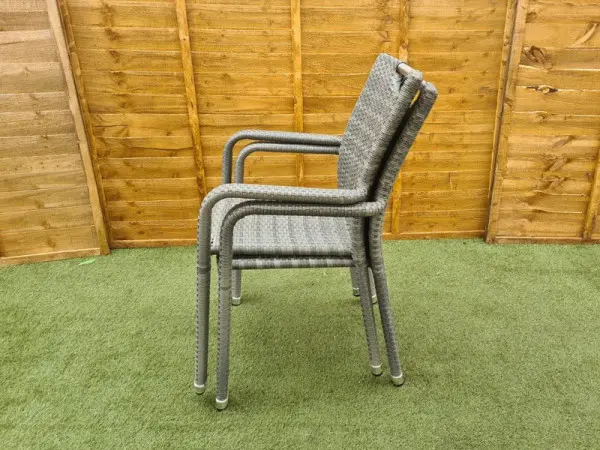 Grey rattan that suits modern paving and slate