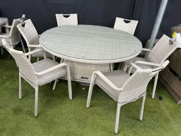 Six chairs, then stack them away