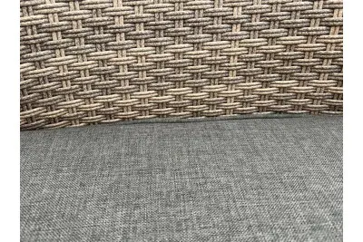 Sharnford Stacking 6 Seater Round Rattan Dining Set in Cappuccino