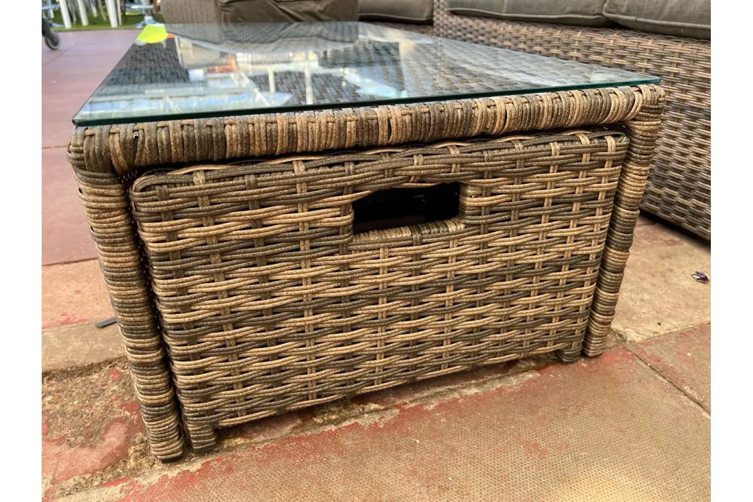 Sapcote 6pc Hideaway Lounge Set in Brown Rattan - photo 2