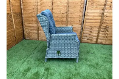 Sapcote Deluxe Reclining Set in Grey Rattan