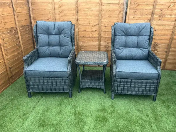 Sink back into 10cm-thick recliner cushions