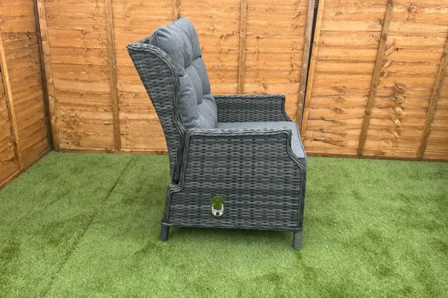 #AskGCS for Sapcote Deluxe Reclining Lounge Set + Height Adjustable Table in Dark Grey Rattan