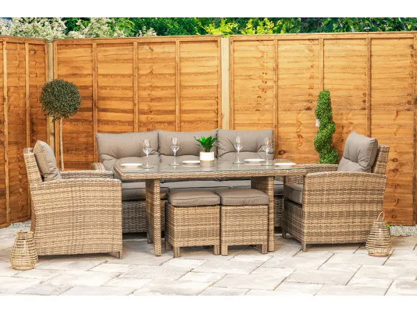 Sections rearrange to suit your patio shape