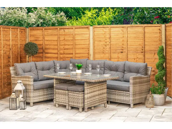 Extra-thick cushions and the high-back design