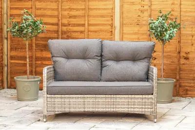 Sapcote Sofa Lounge Set Dark Grey Rattan 