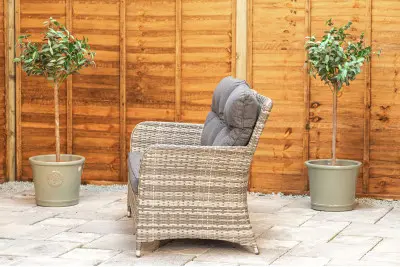 Sapcote Sofa Lounge Set Dark Grey Rattan 
