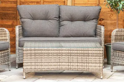 Sapcote Sofa Lounge Set in Grey Rattan 