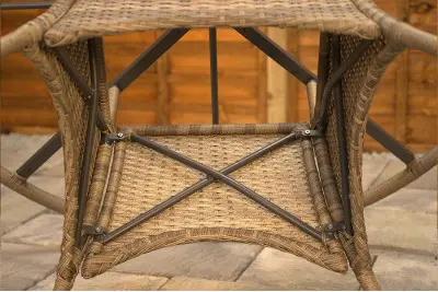 Burbage 4 Seater Round Reclining Dining Set in Stone Grey Rattan