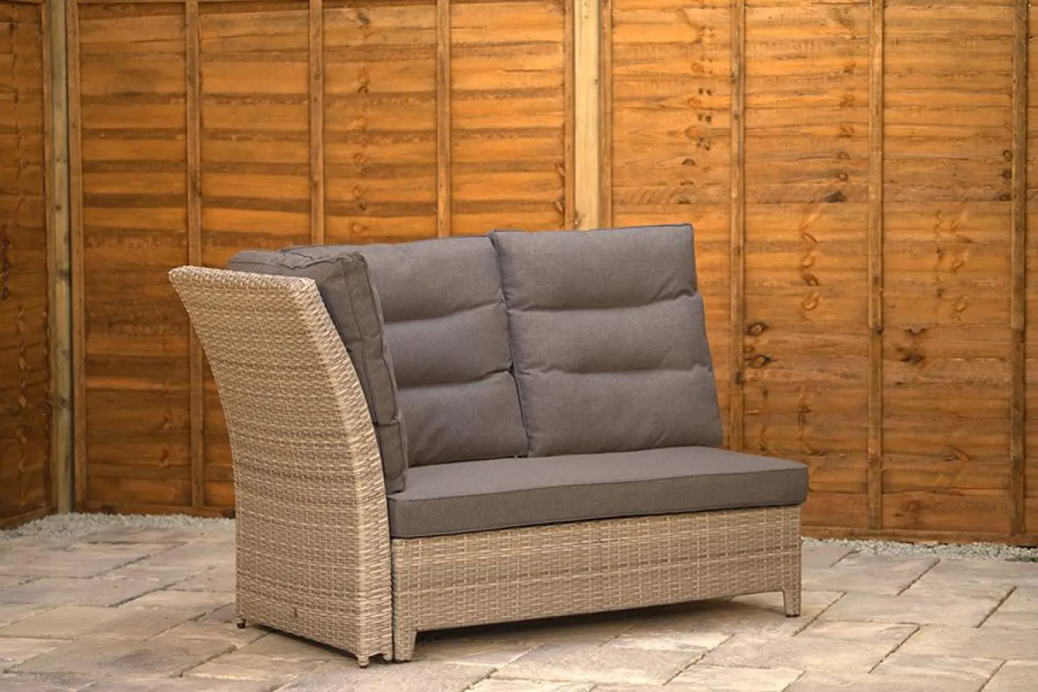 Burbage Reclining Rattan Corner Lounge Set in Silver Grey - photo 11