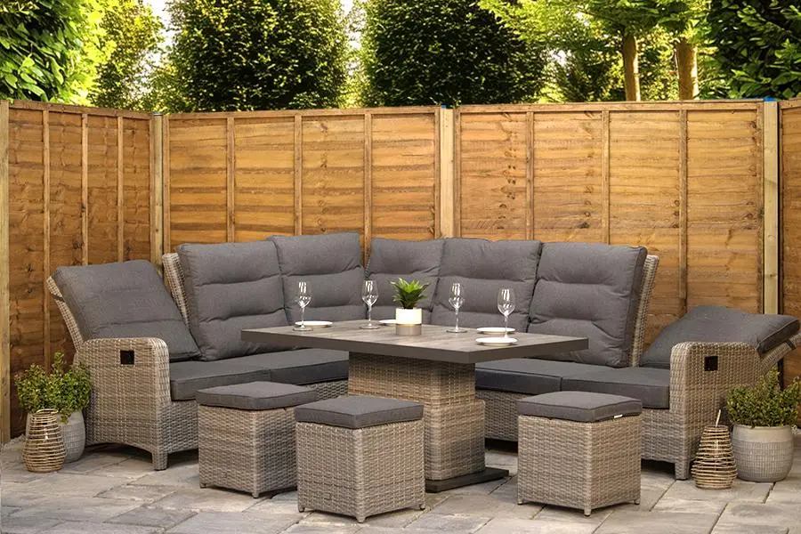 #AskGCS for Burbage Reclining Rattan Corner Lounge Set in Silver Grey