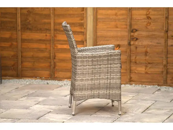 Grey rattan that suits modern slabs and porcelain paving