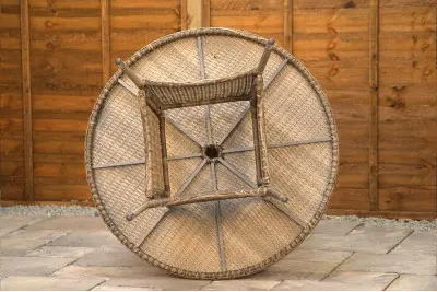 Sapcote 4 Seater Round Dining Set in Natural Rattan