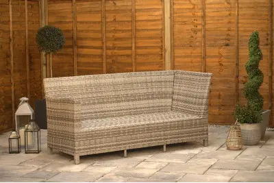 Sapcote Mini Modular Corner Set in Dark Grey Rattan 