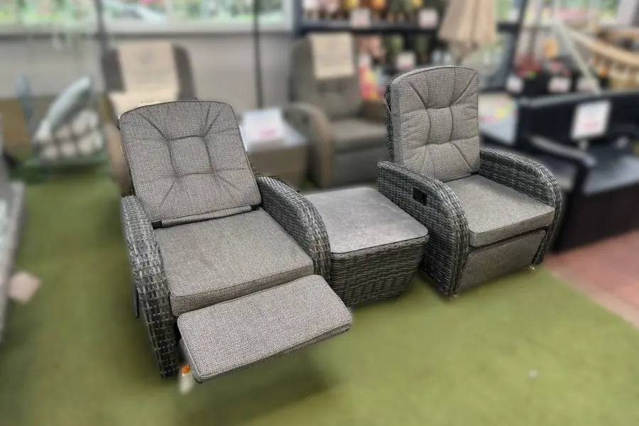 #AskGCS for Burbage 2026 Rocking/Non-Rocking Recliner Bistro Set Stone Grey