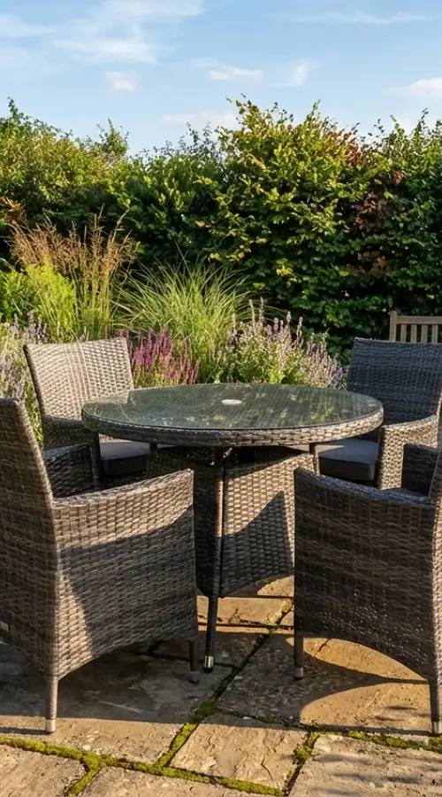 Customer Reviews for Sapcote 4 Seater Round Dining Set in Dark Grey Rattan