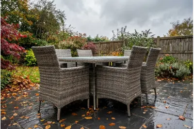 Sapcote 6 Seater Rectangular Dining Set in Grey Rattan