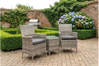 Sapcote Companion Set in Grey Rattan