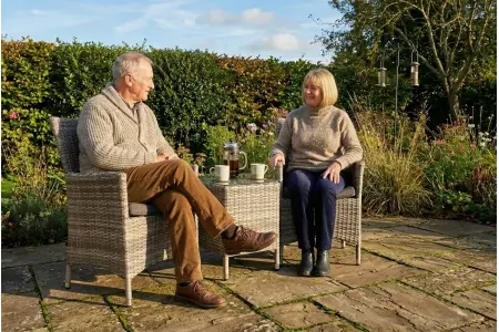 Sapcote Companion Set in Grey Rattan