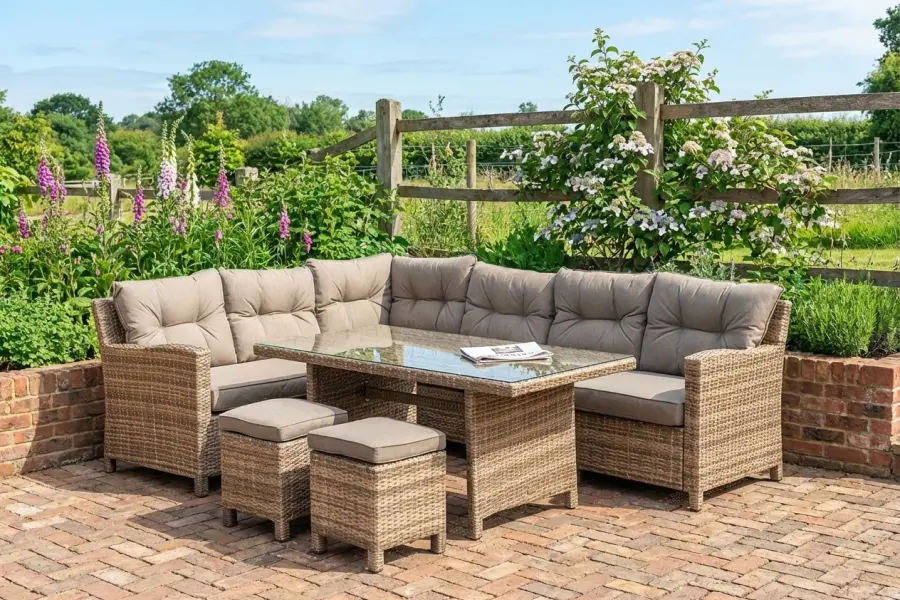 Customer Reviews for Sapcote Modular Corner Dining Set in Brown Rattan 