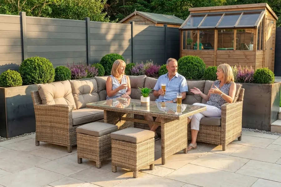 #AskGCS for Sapcote Modular Corner Dining Set in Brown Rattan 