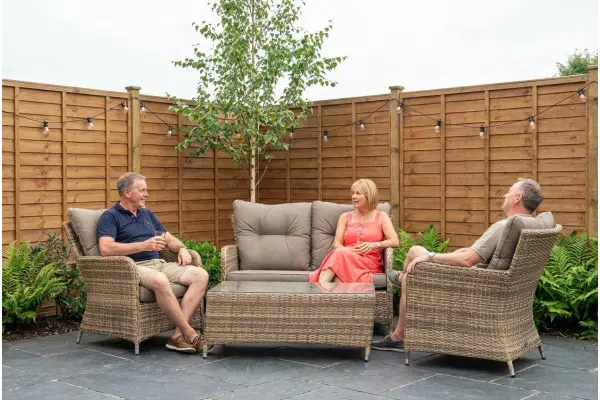 Sapcote Sofa Lounge Set in Brown Rattan 