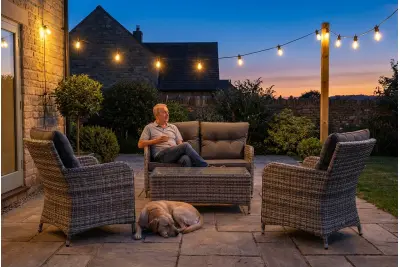 Sapcote Sofa Lounge Set in Grey Rattan 