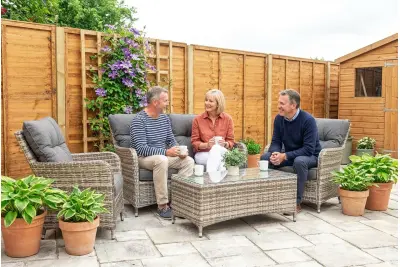 Sapcote Sofa Lounge Set in Grey Rattan 