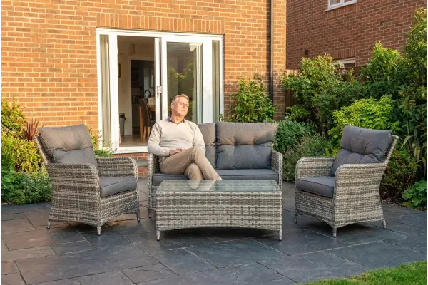 Sapcote Sofa Lounge Set in Grey Rattan 
