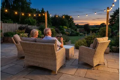 Sapcote Sofa Lounge Set in Natural Rattan