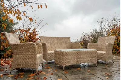 Sapcote Sofa Lounge Set in Natural Rattan
